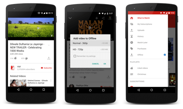 Google memperkenalkan pemutaran video secara offline bagi pengguna perangkat Android.