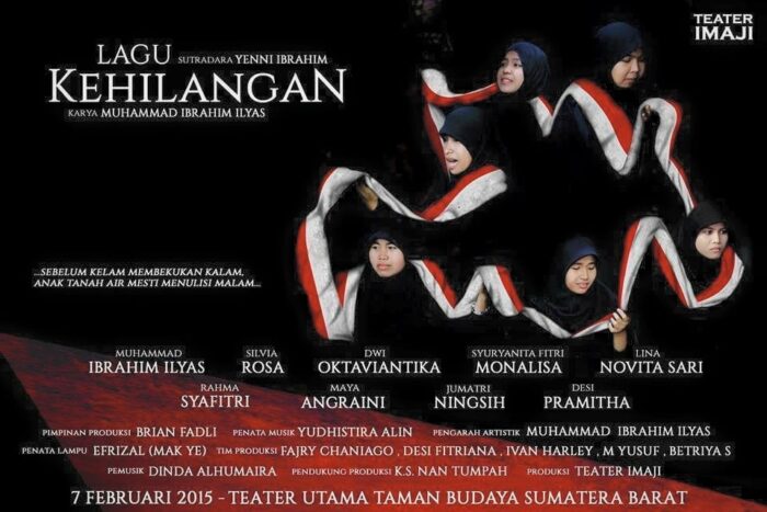 Teater Imaji, salah satu komunitas teater yang ada di Padang, bekerjasama dengan Komunitas Seni Nan Tumpah dan Sanggar Seni Dayung-dayung, akan pentaskan teater-puisi yang bertajuk “Lagu Kehilangan” karya Muhammad Ibrahim Ilyas dengan arahan sutradara Yenny Ibrahim.