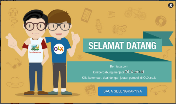 Situs iklan baris Berniaga.com resmi ditutup. Semua layanan di situs tersebut saat ini telah dialihkan ke Olx Indonesia. Hal ini menyusul kerjasama penggabungan dari kedua layanan tersebut.