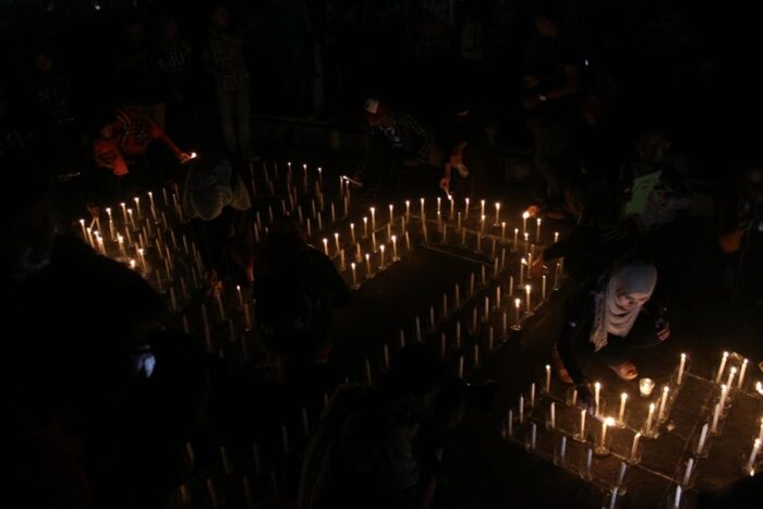 malam puncak Earth Hour di Kota Padang | Foto: Huda Putra