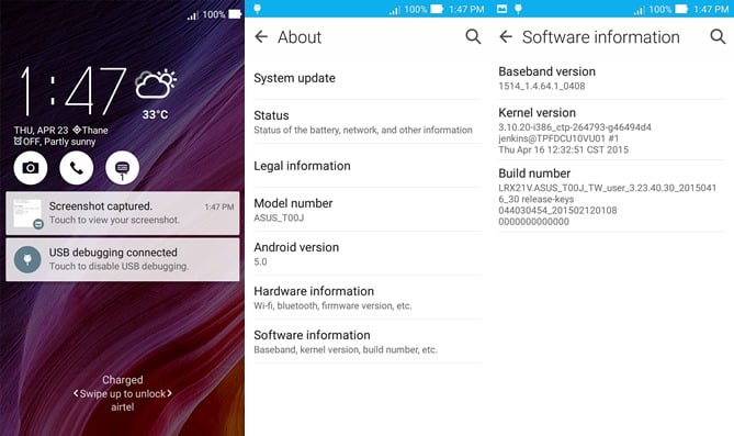 Screenshot Android Lollipop pada Zenfone 5 | credit: panchal.devang99