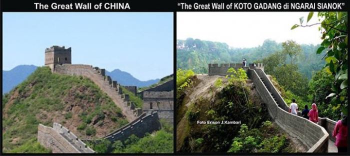 Tembok Besar China dan Janjang Koto Gadang | Foto via zurrahmah.wordpress.com