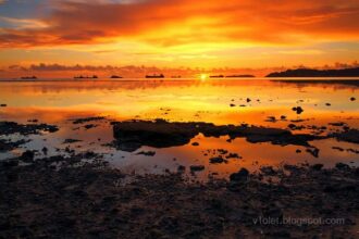sunset pantai nirwana | image by v1olet.blogspot.com