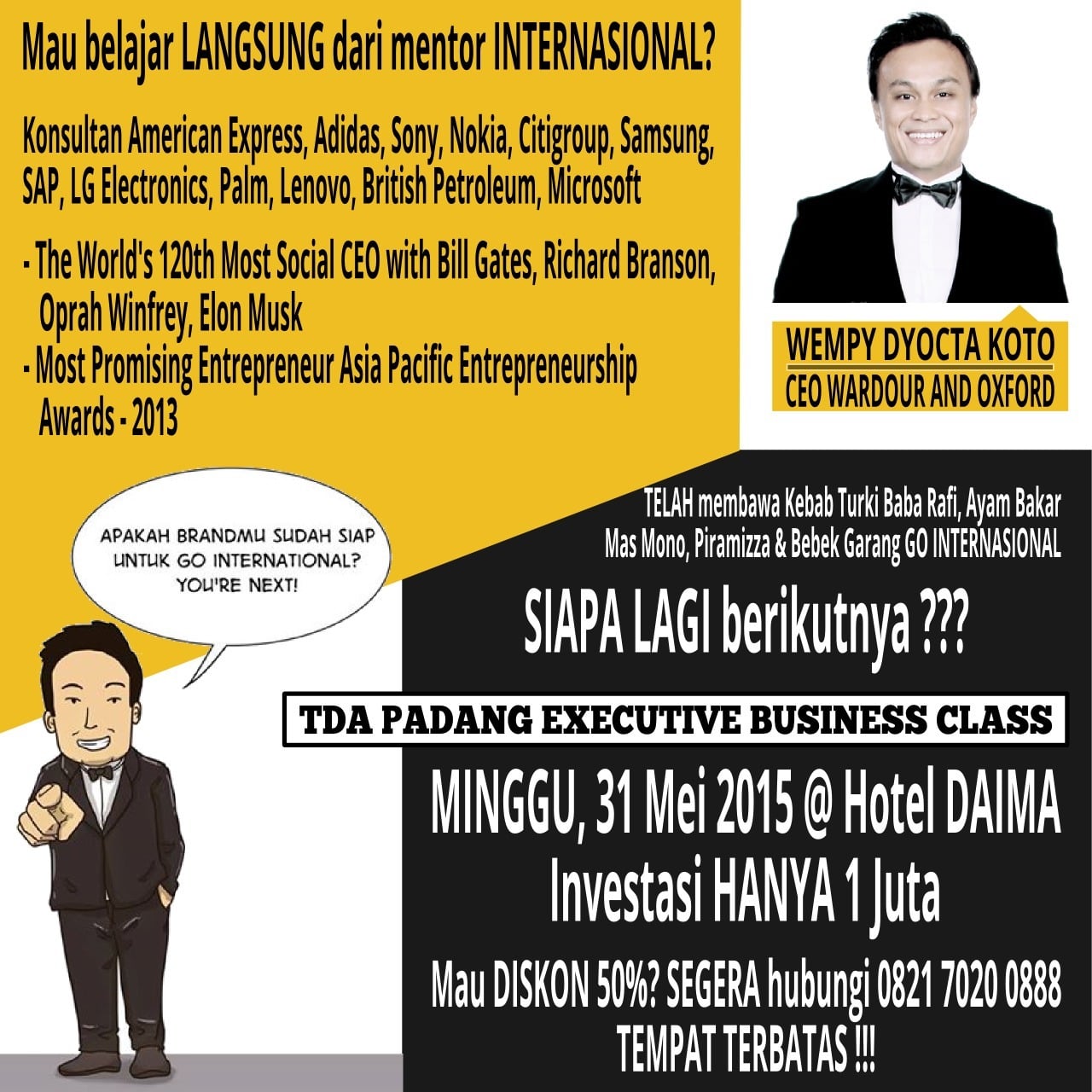 TDA Business Class Bersama Wempy Dyocta Koto