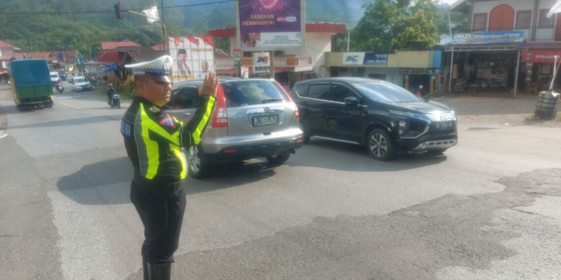 Cuti Bersama, Satlantas Polres Solok Pantau Arus Lalin di Lubuk Selasih, Kondisi Ramai Lancar