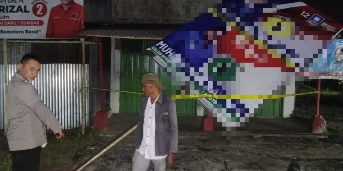 4 Orang Tersengat Listrik Saat Memasang Baliho Caleg di Padang, Satu Orang Meninggal Dunia